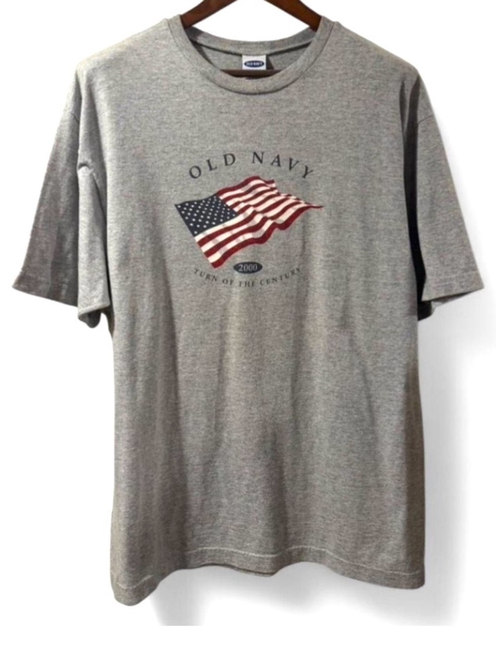 Rare, VTG Y2K Old Navy Year 2000 American Flag Graphic T-Shirt Size Men’s XL